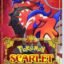 Front cover box art for the Pokémon Scarlet video game on Nintendo Switch featuring the legendary Pokémon Koraidon.
