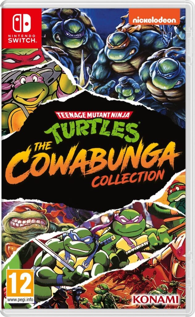 Teenage Mutant Ninja Turtles The Cowabunga Collection video game box art for Nintendo Switch.