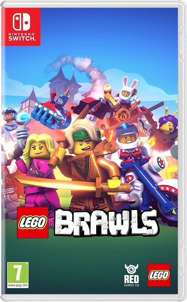 LEGO Brawls video game box art for Nintendo Switch.