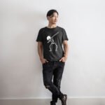 Black Slim Skeleton Dab T-Shirt