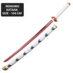 Rengoku Wooden Katana (104cms) (Flame)