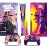 GTA VI (Grand Theft Auto 6) Vinyl sticker for PS5 Slim model