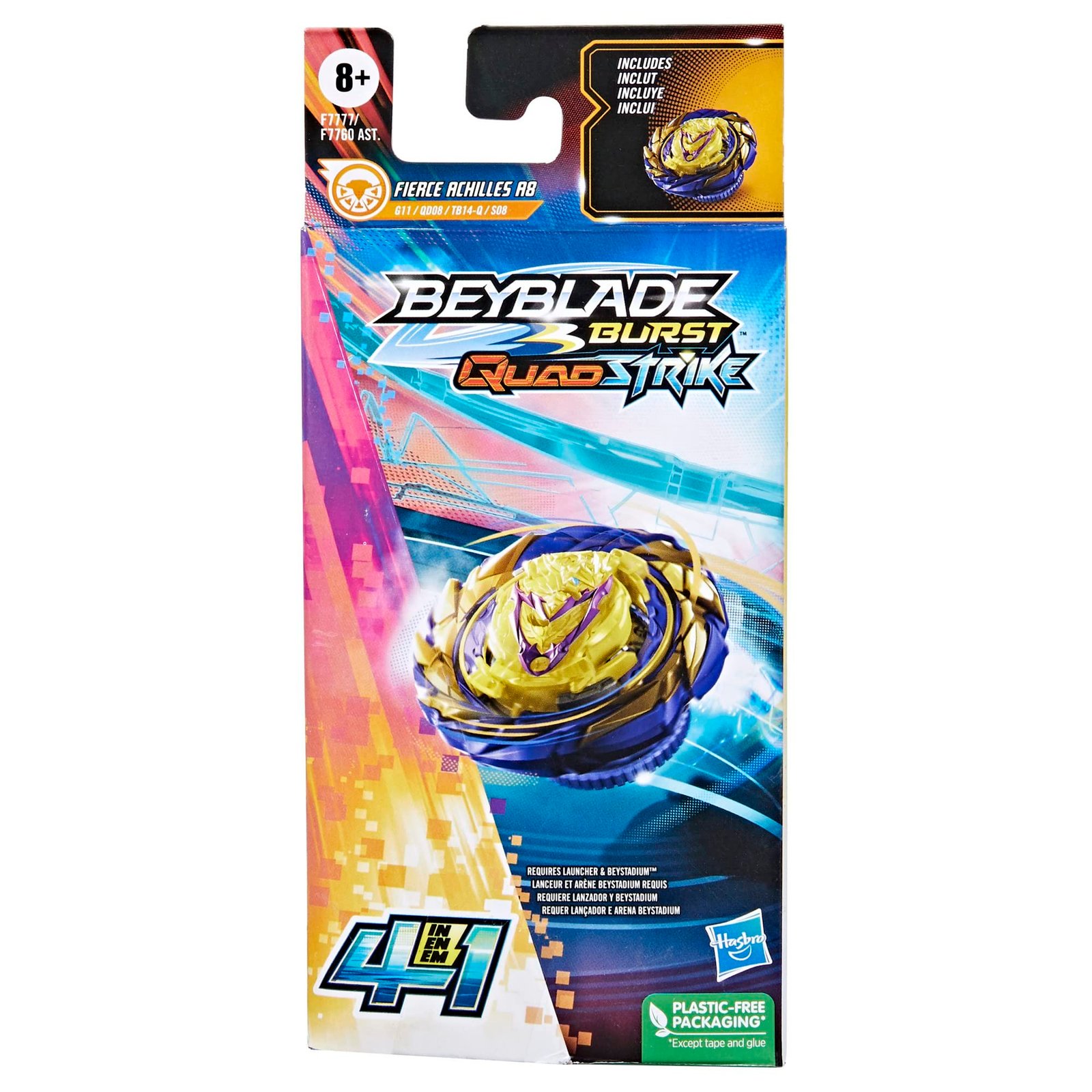 81Y2rTuq2FL.jpg Beyblade Burst Quadstrike - Fierce Achilles - Image 1