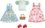 Barbie: Fashions 2 Pack - Picnic Checked Flower Dress and Summer Fruit Dress - Image 2