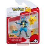 Pokemon Battle Figure Set: Omanyte, Lucario & Pikachu