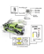 RC Drift Car 4WD High Speed 1/18 Scale R/C Drift Car with Tyres, LED Lights (Colour Might Vary) - Image 2