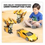 Transformers RC Car 1:14 Scale Transforming Robot R/C Car with Lights - Image 3