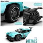 2.4 GHz 1:24 Scale Metal R/C Race Car with Rubber Tires Drift RC Car - Image 4