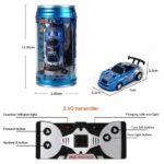 Mini Coke Can 4-Directional R/C Race Car with Lights (Random colour out of 6) - Image 2