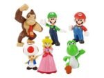 Super Mario Bros 6pc Action Figure Toys: Mario, Luigi, Princess Peach, Yoshi, Donkey Kong, Toad - Image 2