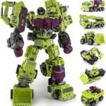 BAIWEI Devastator Transformer - 6 Decepticons combo, G1-Inspired Green Transformers Figure