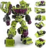 BAIWEI Devastator Transformer - 6 Decepticons combo, G1-Inspired Green Transformers Figure