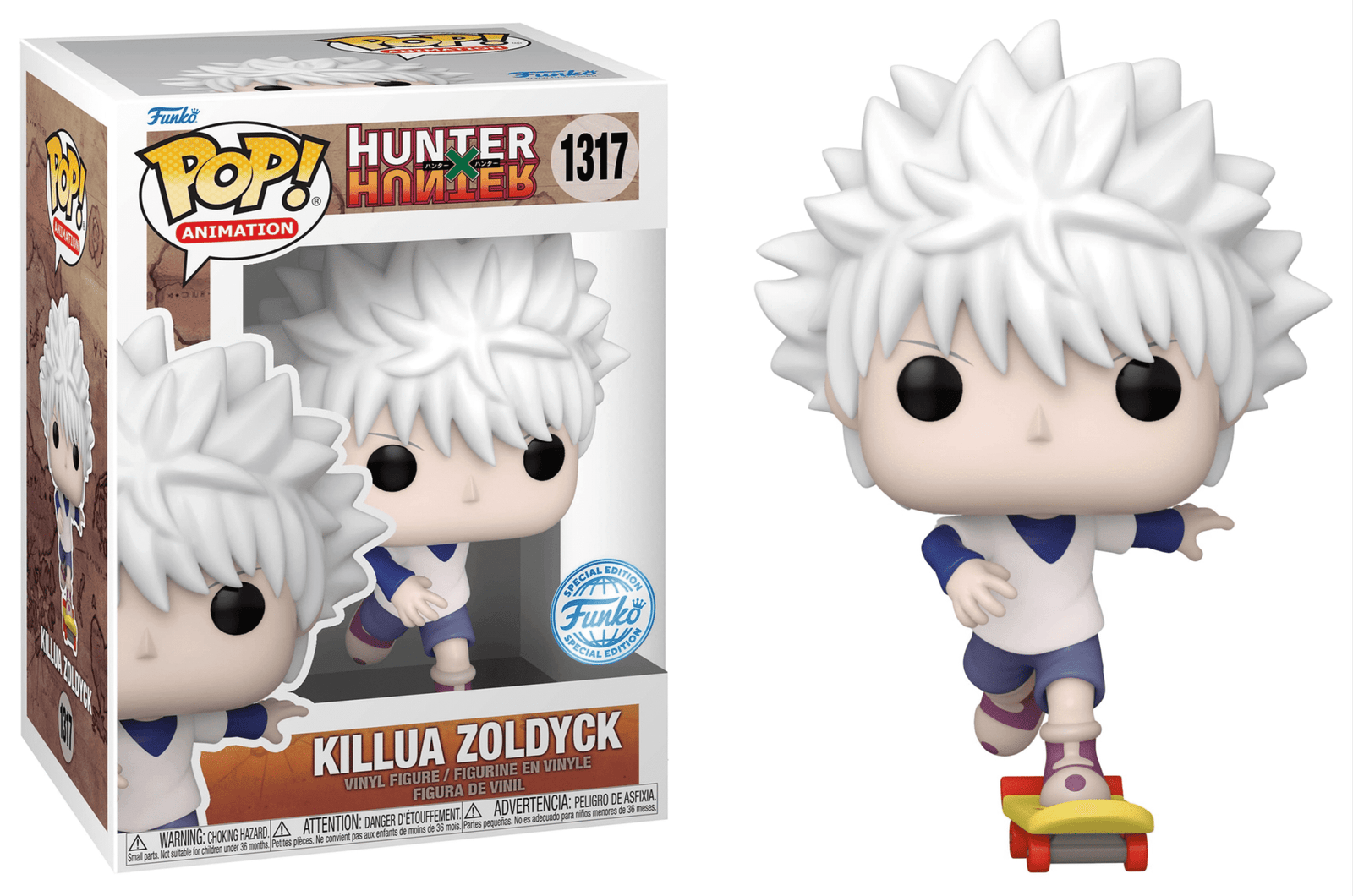 Funko Pop! Hunter x Hunter – Killua with Skateboard #1317 - Buy online at NEKAVO | Funko Pop