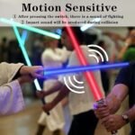 Light Sabers for 2 Pack Colors LED Expandable Dual Light Swords Set with Sound (Motion Sensitive), Star Wars Lightsaber - Image 3