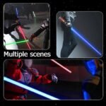 Light Sabers for 2 Pack Colors LED Expandable Dual Light Swords Set with Sound (Motion Sensitive), Star Wars Lightsaber - Image 4