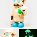 Super Mario 30cm Glow-in-the-Dark Figure – Large Retro Collectible Toy with Piranha Plant & Accessories