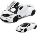 McLaren 720s Model Car Sports Car 1:32 Exclusive Alloy Metal Pull White Die-cast Car - Image 4