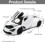 McLaren 720s Model Car Sports Car 1:32 Exclusive Alloy Metal Pull White Die-cast Car - Image 2