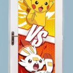 Pokemon Door Poster - Pikachu and Scorbunny (53x158)