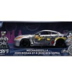 Jada: Mechagodzilla - 2009 Nissan GT-R (R35) Ben Sopra 1:24 with Mechagodzilla Figure Die-Cast