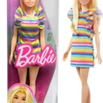 Barbie Doll Blonde With Braces And Rainbow Dress