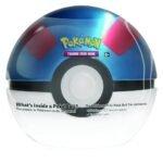 Pokémon Trading Card Game Great Ball Tin featuring collectible booster packs and coin.