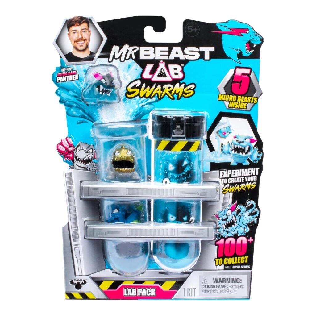 MrBeast Lab Swarms Lab Pack, Experiment by Adding Water, Shaking Test Tube & Revealing 5 PK of 1″, 100+ to Collect, Look Out for The Limited Edition Hyperchrome Panther,Youth - Buy online at NEKAVO | mrbeast