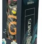 Anime-themed smart thermos water bottle with LED temperature display in retail packaging.
