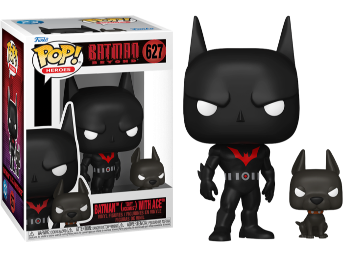 Funko Pop! Heroes Batman Beyond Terry McGinnis with Ace vinyl figure #627 collectible set with box.