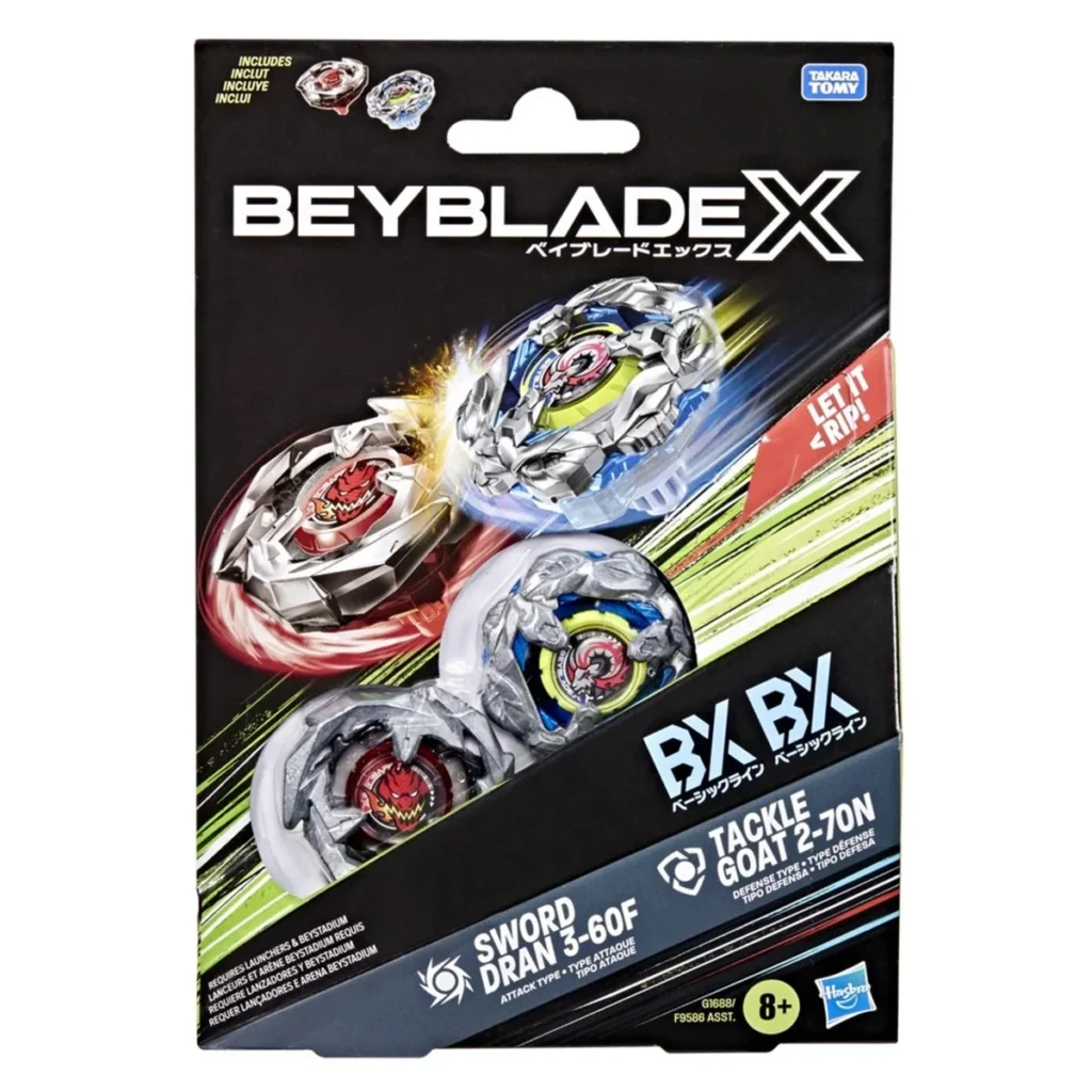 Hasbro Beyblade X Sword Dran 3-60F and Tackle Goat 2-70N - Buy online at NEKAVO | Beyblade