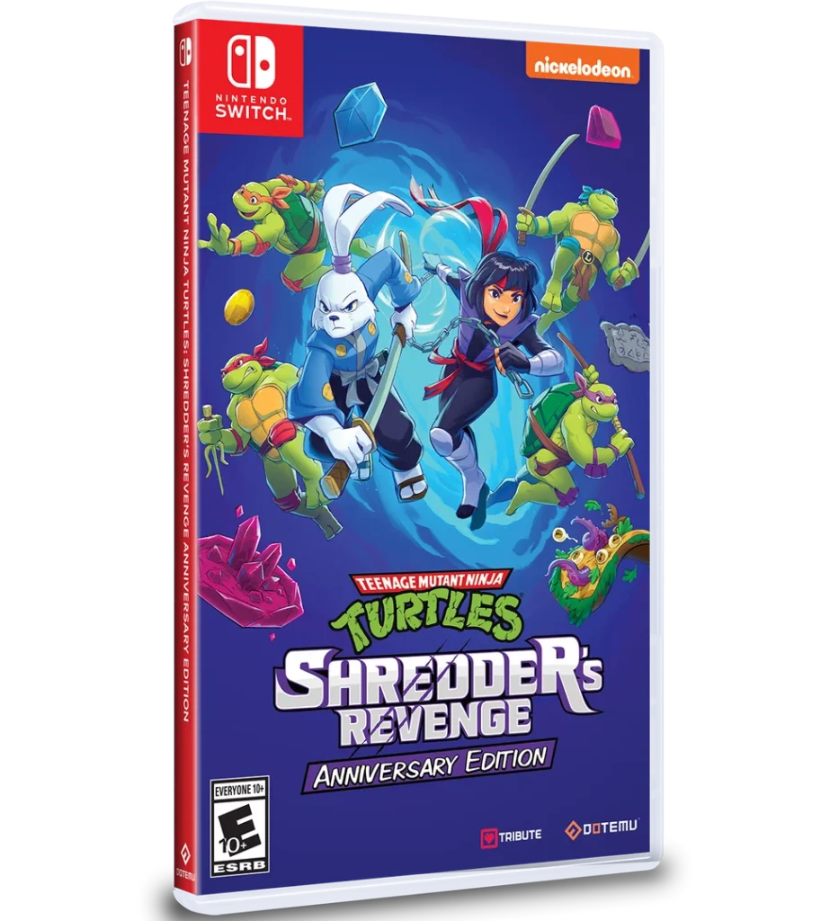 Teenage Mutant Ninja Turtles: Shredders Revenge Anniversary Edition video game case for Nintendo Switch.