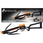 Petron Stealth Crossbow toy in black and orange with suction cup darts.