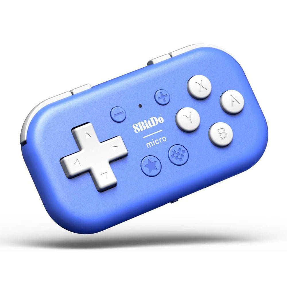 8BitDo Micro blue Bluetooth gamepad controller for Switch and Android.
