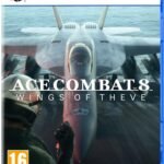 Ace Combat 8 Wings of Theve PS5 video game box art featuring a fighter jet and pilot.