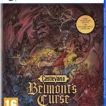 Castlevania Belmonts Curse Midnight Edition physical game box art for PlayStation 5 featuring stylized gothic character artwork against a dark background.