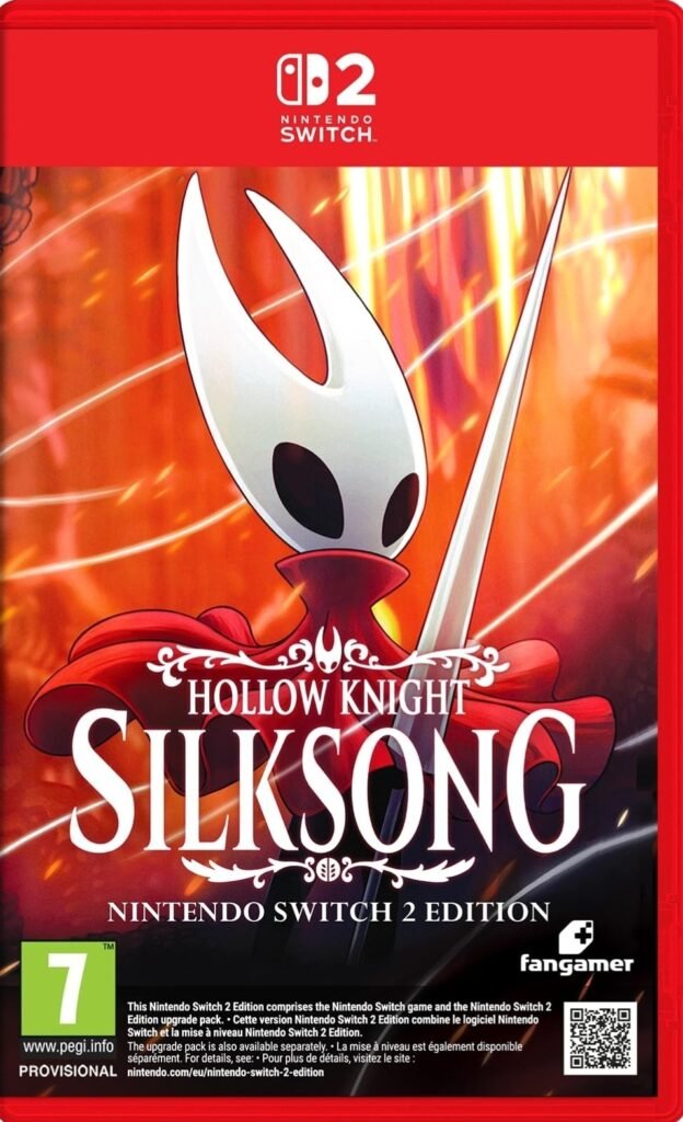 Hollow Knight Silksong Nintendo Switch 2 Edition physical video game box art featuring Hornet.