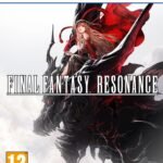 Final Fantasy Resonance PS5 video game box art featuring a female character riding a dark dragon.