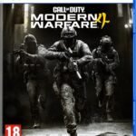 Call of Duty Modern Warfare II PS5 game case showing three soldiers in tactical gear running.