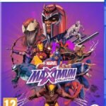 Marvel Maximum Collection video game box art for PlayStation 5 showing iconic Marvel superheroes including Spider-Man, Wolverine, and Iron Man.