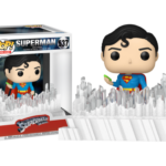 Funko Pop Deluxe Superman 537 vinyl figure with its packaging box.