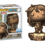 Funko Pop Plus One Piece Nami Metallic Bronze Vinyl Figure with packaging.