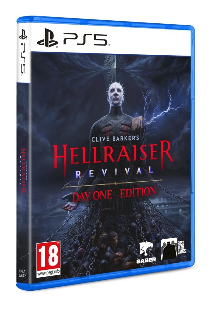 Clive Barkers Hellraiser Revival Day One Edition PS5 video game physical box art.