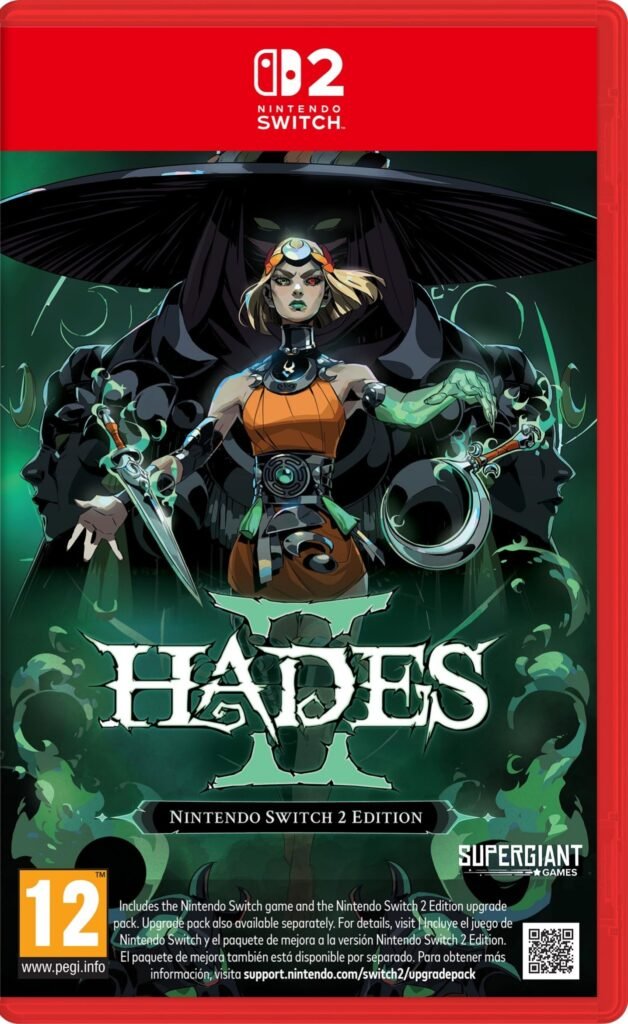 Hades II Nintendo Switch 2 physical video game box art featuring Melinoë.