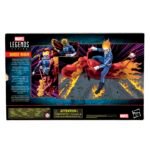Marvel Legends Series Ghost Rider action figure and motorcycle packaging back showing character poses.
