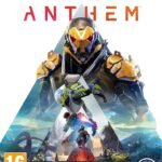 Anthem game cover for Xbox One featuring javelin exosuit armor in action.