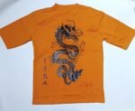 Nekavo Chinese Dragon Graphic T-Shirt (Free Size) (Orange) - Image 2