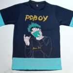 Nekavo PDBOY Graphic T-Shirt (Free Size) (Dark Blue)