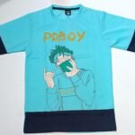 Nekavo PDBOY Graphic T-Shirt (Free Size) (Light Blue)
