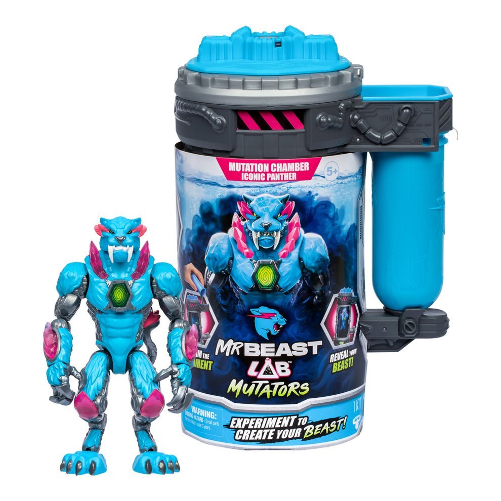MrBeast Lab Mutators Iconic Panther Action Figure and Mutation Chamber Set