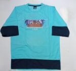 Nekavo Satoru Gojo Graphic T-Shirt (Free Size) (Blue)